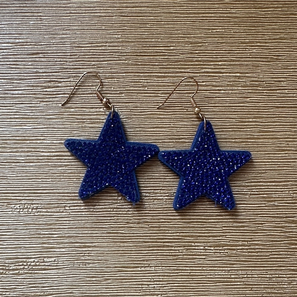 Blue Star Earrings